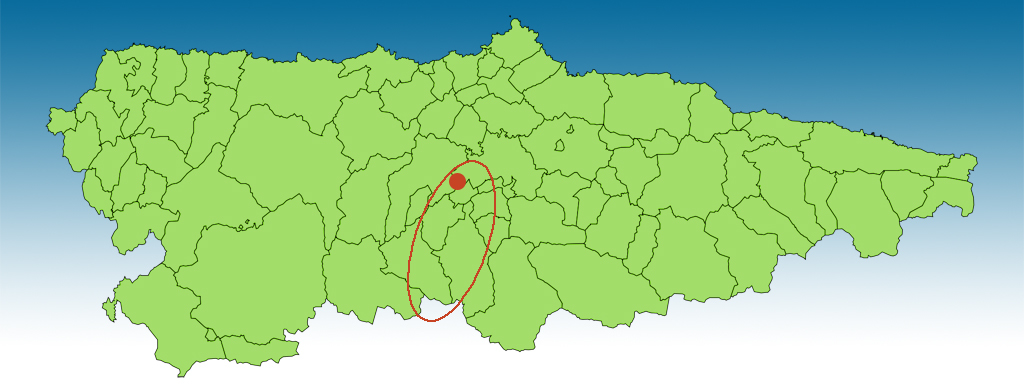 Mapa de buitres en Asturias